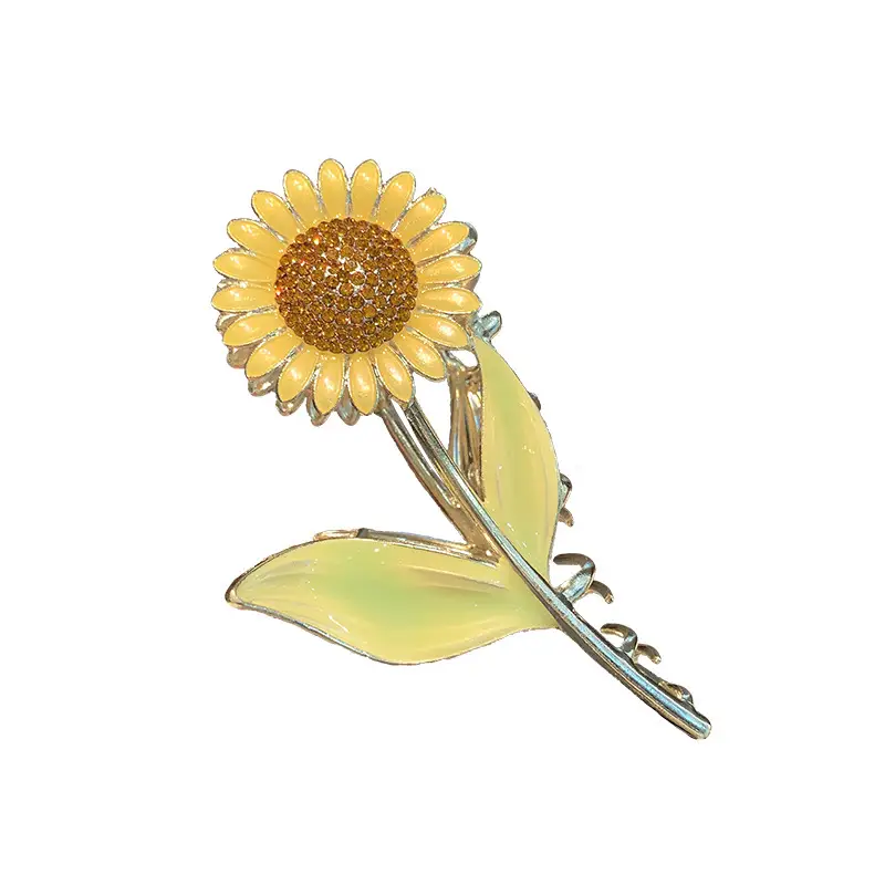 Sunflower Hairpin for Women Summer Clip Back