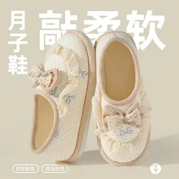 Women Cartoon Dolphin Soft Cotton Slippers Blue Winter — feature 8