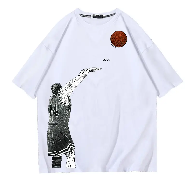 Xia Chao Mitsui T-Shirt White Japanese Animation Print - Image 6