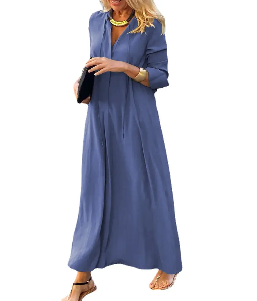 2024 Green Long Sleeve Skirt Dress for Women - Image 11