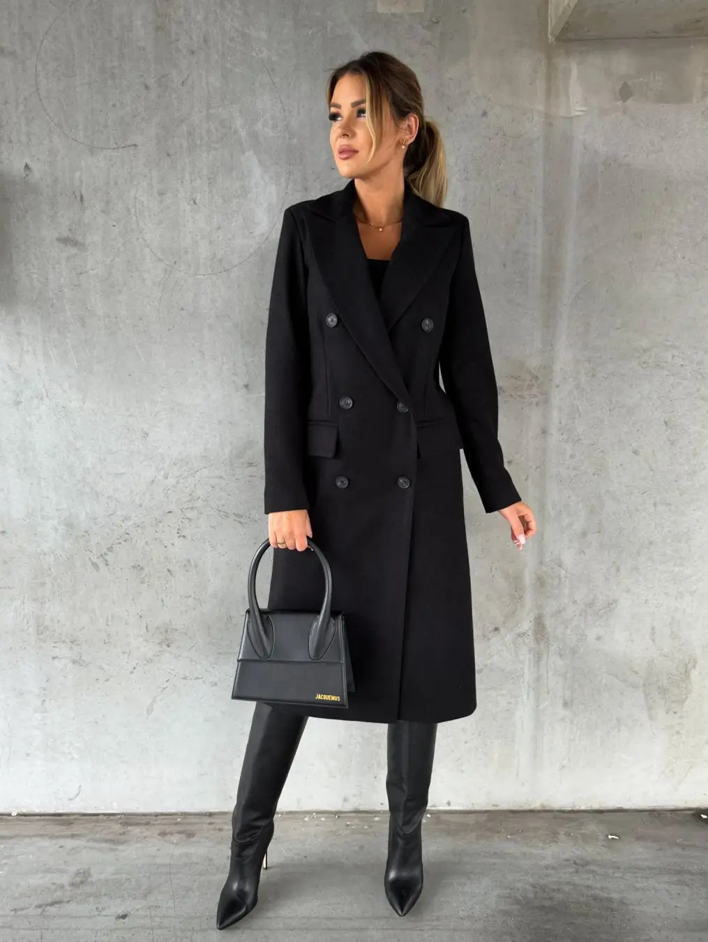 Women Wool Coat Beige Double Breasted 2022 — feature 17