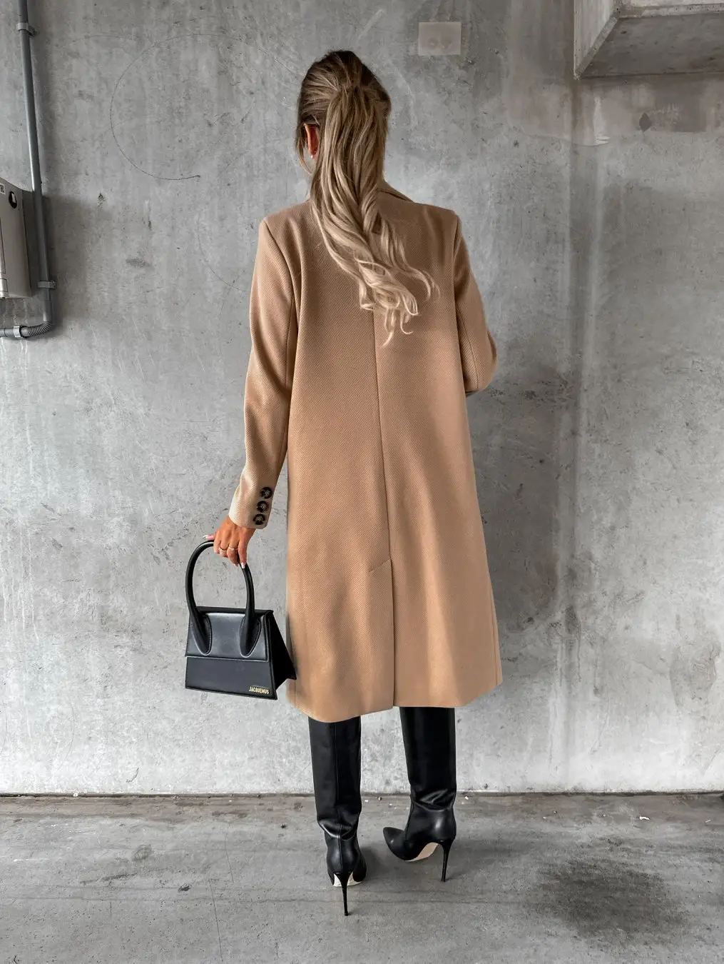 Women Wool Coat Beige Double Breasted 2022 — feature 8