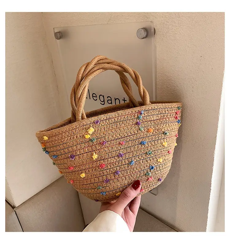 Straw Embroidered Shoulder Bag for Women — feature 10
