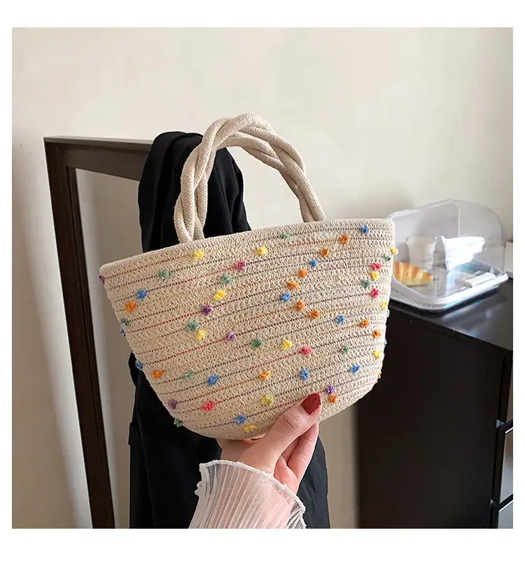 Straw Embroidered Shoulder Bag for Women — feature 12