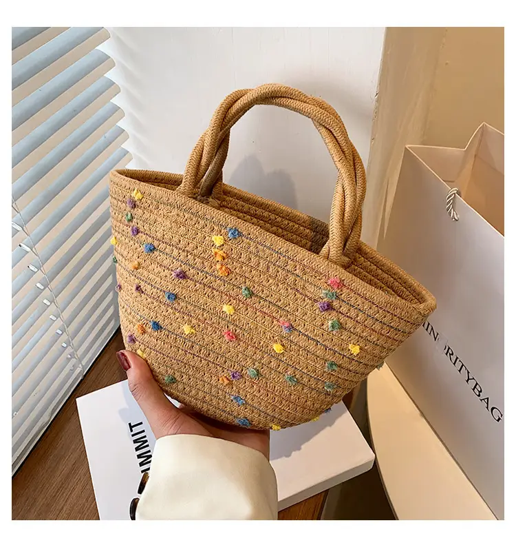 Straw Embroidered Shoulder Bag for Women — feature 14