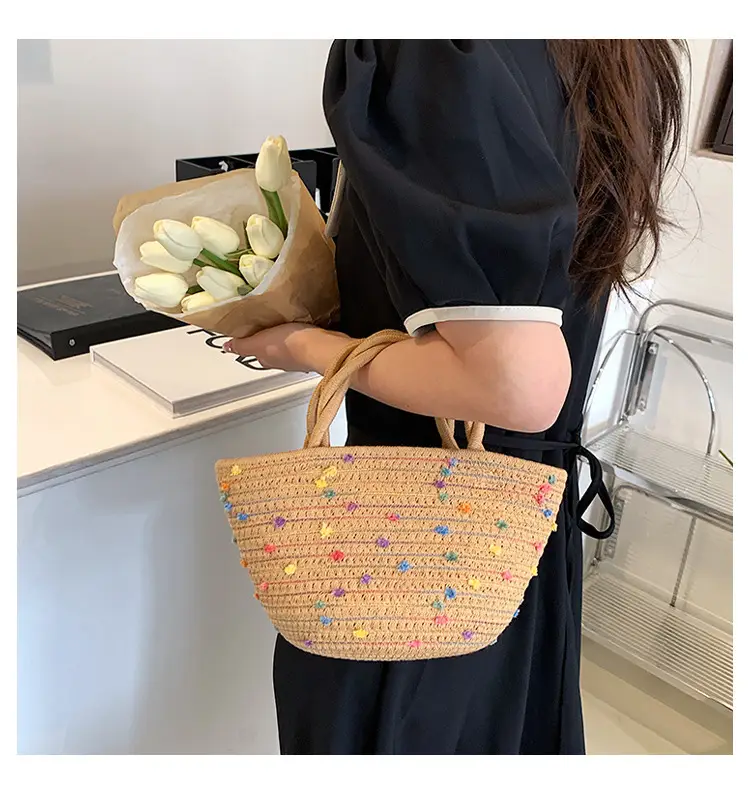 Straw Embroidered Shoulder Bag for Women — feature 19