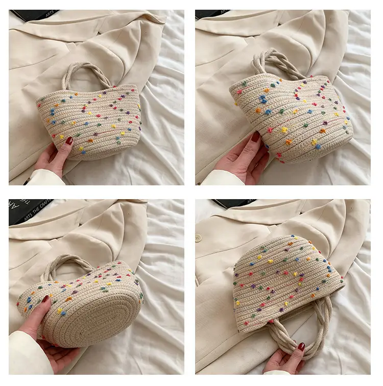 Straw Embroidered Shoulder Bag for Women — feature 5