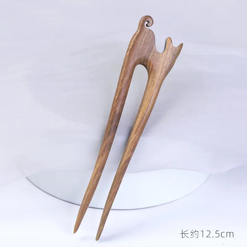 Green sandalwood-U hairpin-cat A