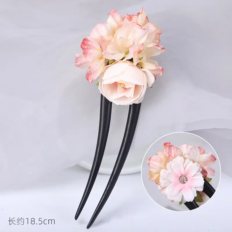 U-Shaped Hairpin Ebony Retro Cat Crescent - Image 20