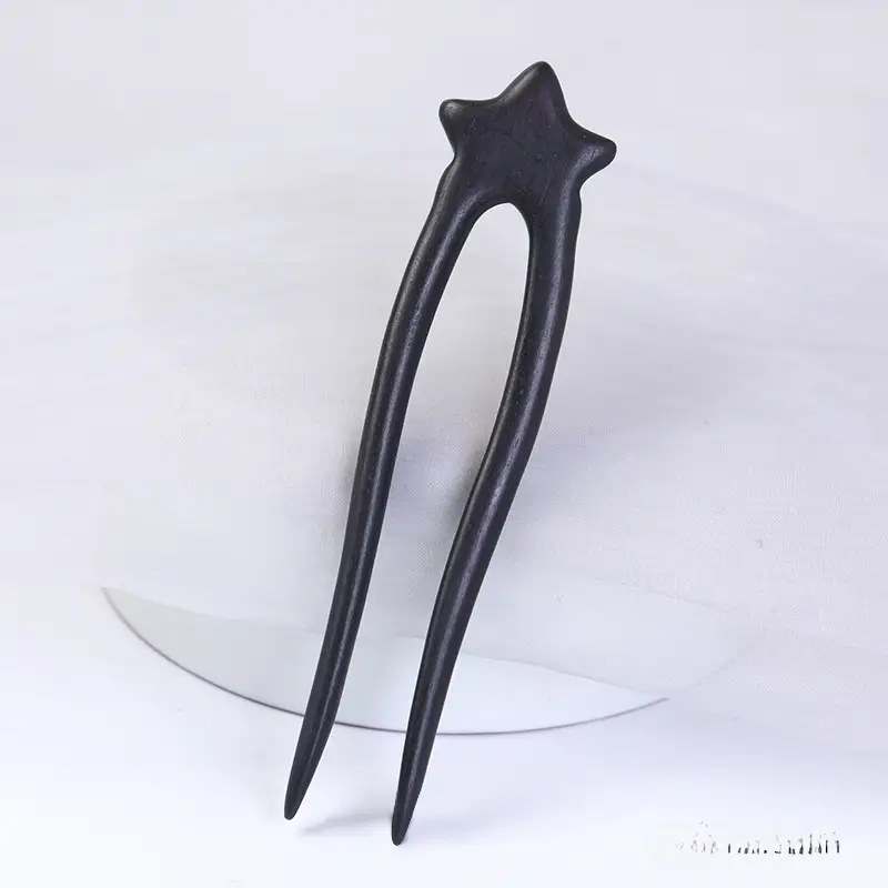 U-Shaped Hairpin Ebony Retro Cat Crescent - Image 18