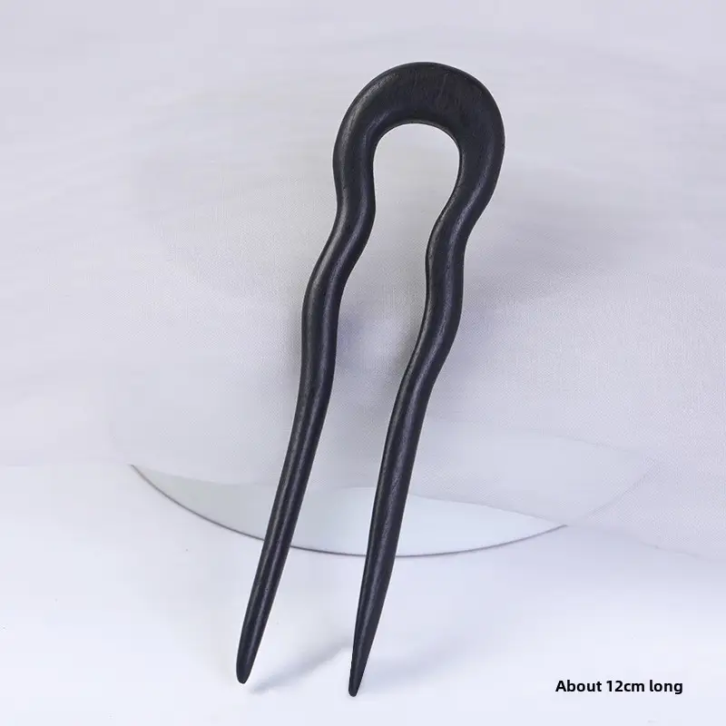 U-Shaped Hairpin Ebony Retro Cat Crescent - Image 5