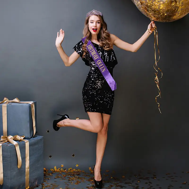European American Birthday Queen Crown Belt Hair Accessories Wholesale - Image 9