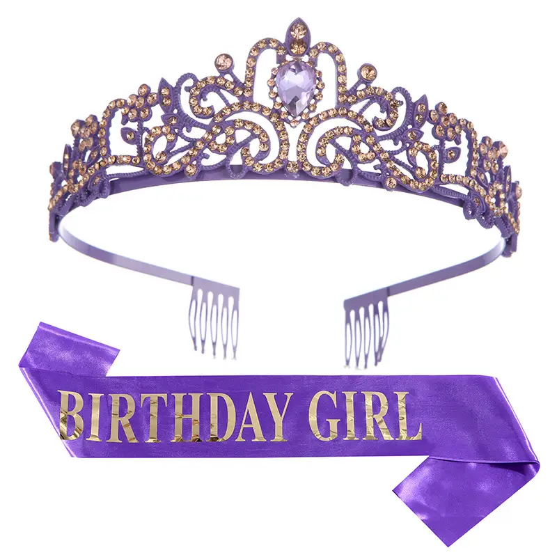 European American Birthday Queen Crown Belt Hair Accessories Wholesale - Image 11