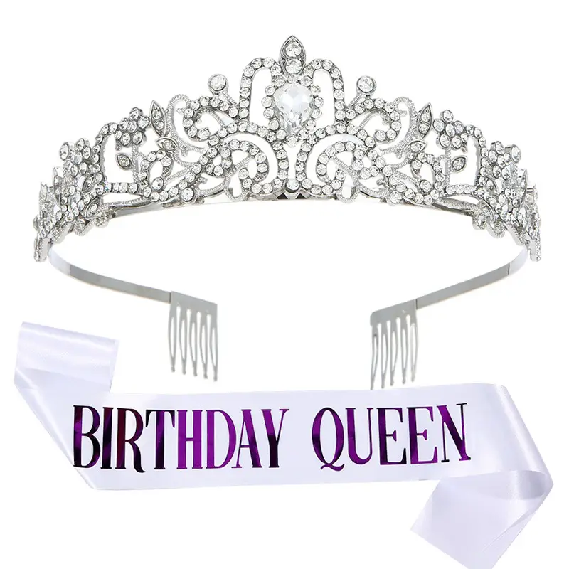 European American Birthday Queen Crown Belt Hair Accessories Wholesale - Image 6