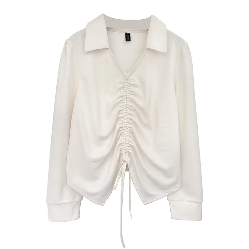 Pink V-Neck Loose Fit Plus Size Shirt - Image 3