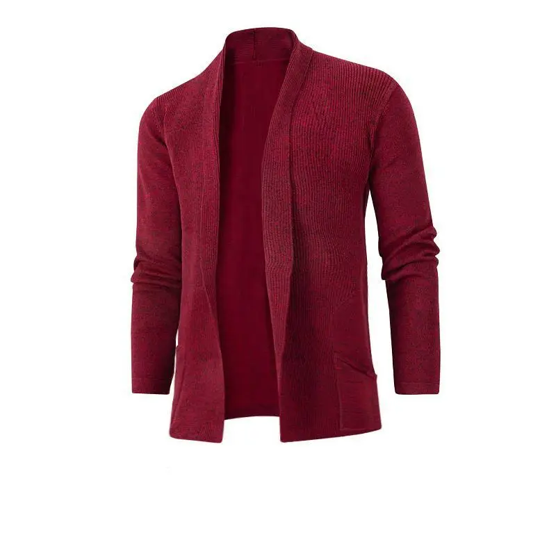 Men Black Knitted Cardigan with Long Sleeve — feature 5