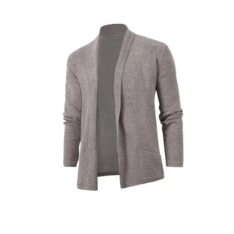 Men Black Knitted Cardigan with Long Sleeve — feature 7