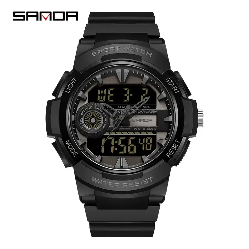 Sanda Multifunctional Alarm Watch for Men Women Sports Waterproof Luminous - Image 7