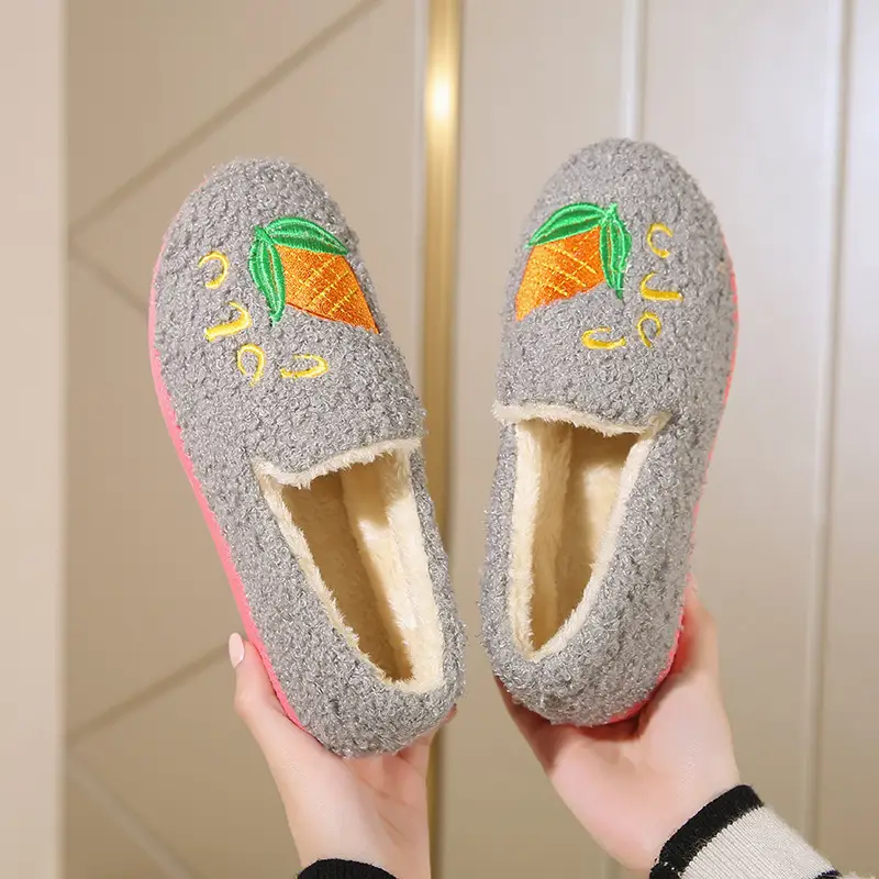 2025 New Winter Home Cotton Slippers Fleece-Lined Thickeneded Casual Cotton Shoes Non-Slip Soft Bottom Mother's Shoes Indoor Cotton Slippers - Image 6