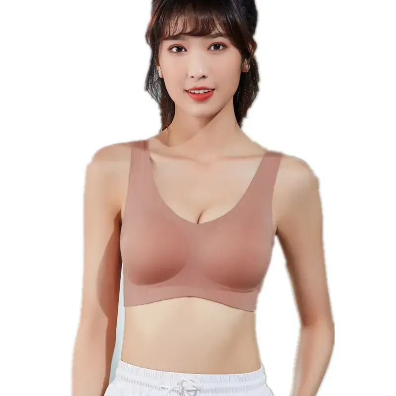Women's Calmilean 3D Jelly Latex Push-Up Bra No Steel Ring Small Chest - Image 9