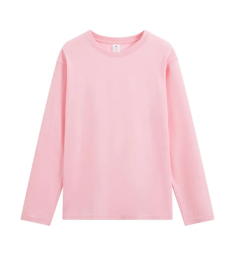 Pink Long Sleeve Cotton T-Shirt 230g - Image 6