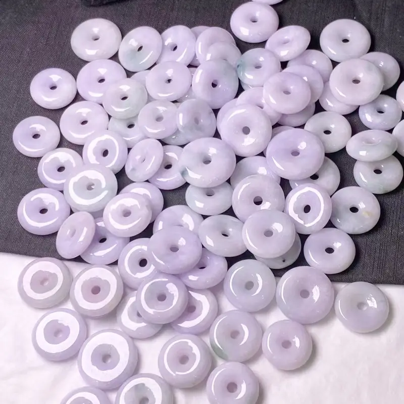 Wholesale Myanmar Natural Jade Pendant Buckles Set — feature 2