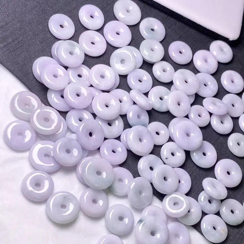 Wholesale Myanmar Natural Jade Pendant Buckles Set — feature 5