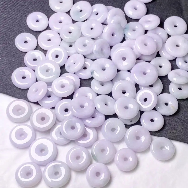 Wholesale Myanmar Natural Jade Pendant Buckles Set — feature 6