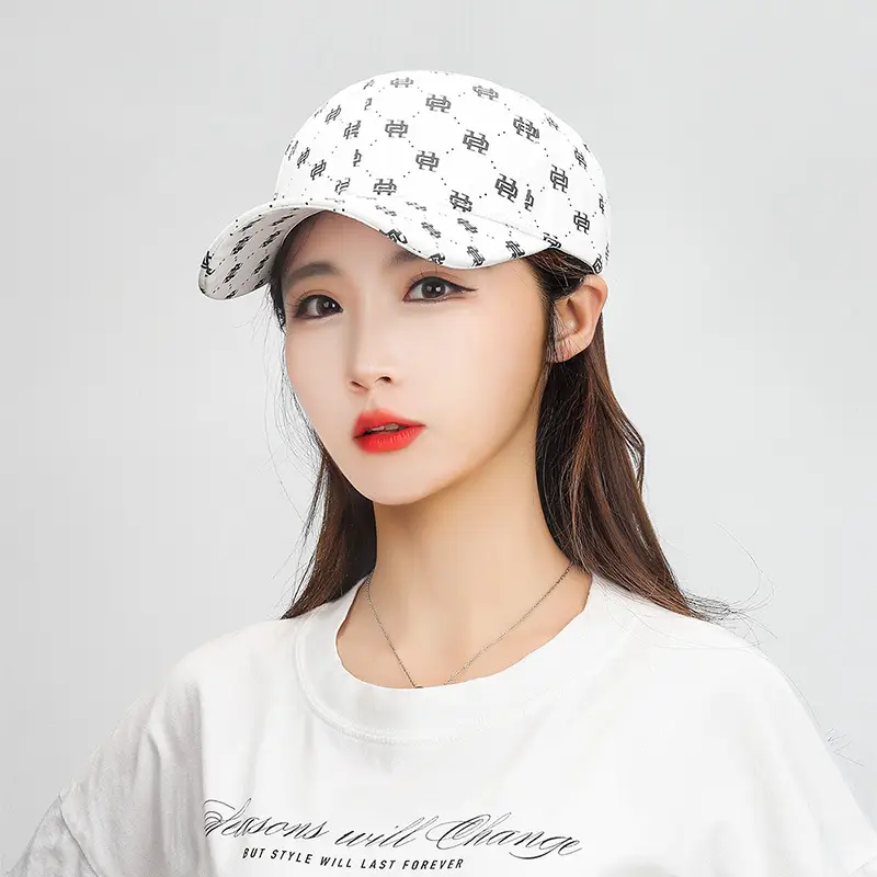 Women Black Monogram Baseball Cap Sunshade - Image 8