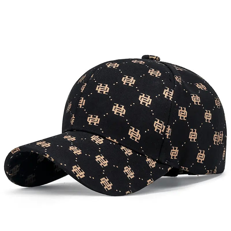 Women Black Monogram Baseball Cap Sunshade - Image 3