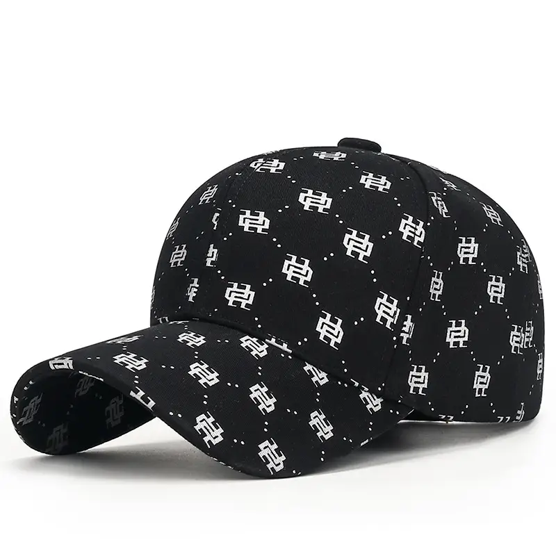 Women Black Monogram Baseball Cap Sunshade - Image 4