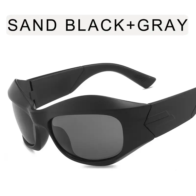 Steampunk Sunglasses Curved Shaped Personalized Future Tech - Image 1