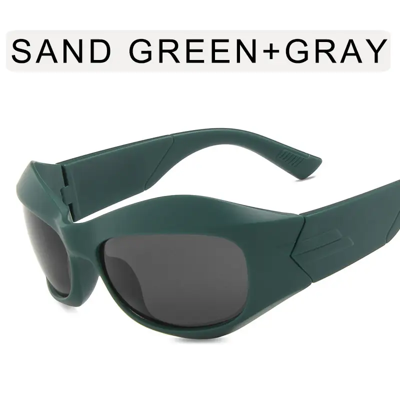 Steampunk Sunglasses Curved Shaped Personalized Future Tech - Image 2
