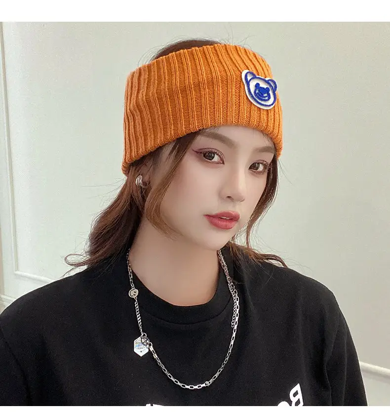 Cute Bear Knitted Wool Hair Band for Women Autumn Winter â feature 23