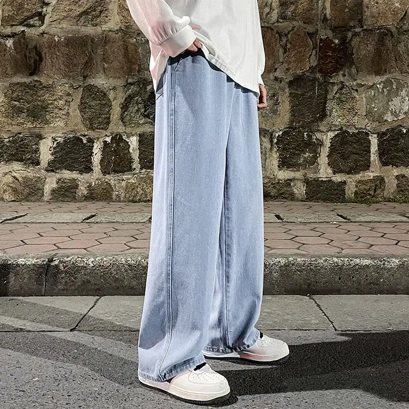 Hong Kong Style Loose Jeans Spring Summer Straight Fit - Image 7