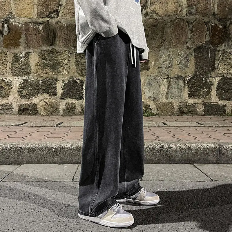 Hong Kong Style Loose Jeans Spring Summer Straight Fit - Image 9