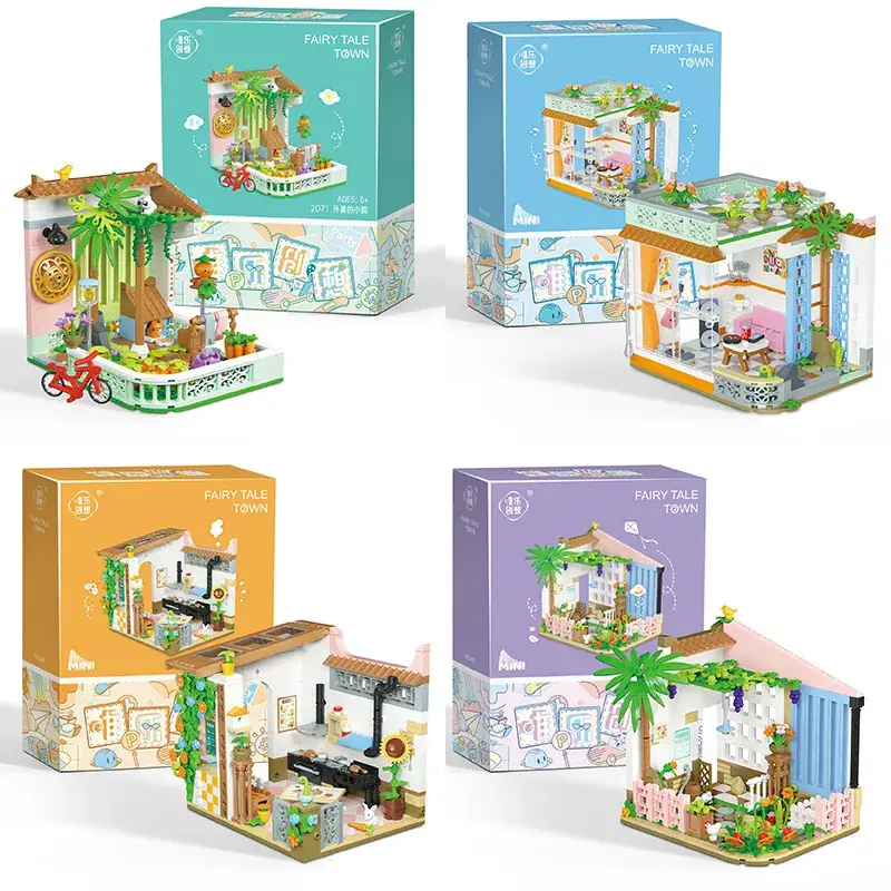 Weile Mini Street View Building Blocks Girl Series City Dessert House Small Gift - Image 15