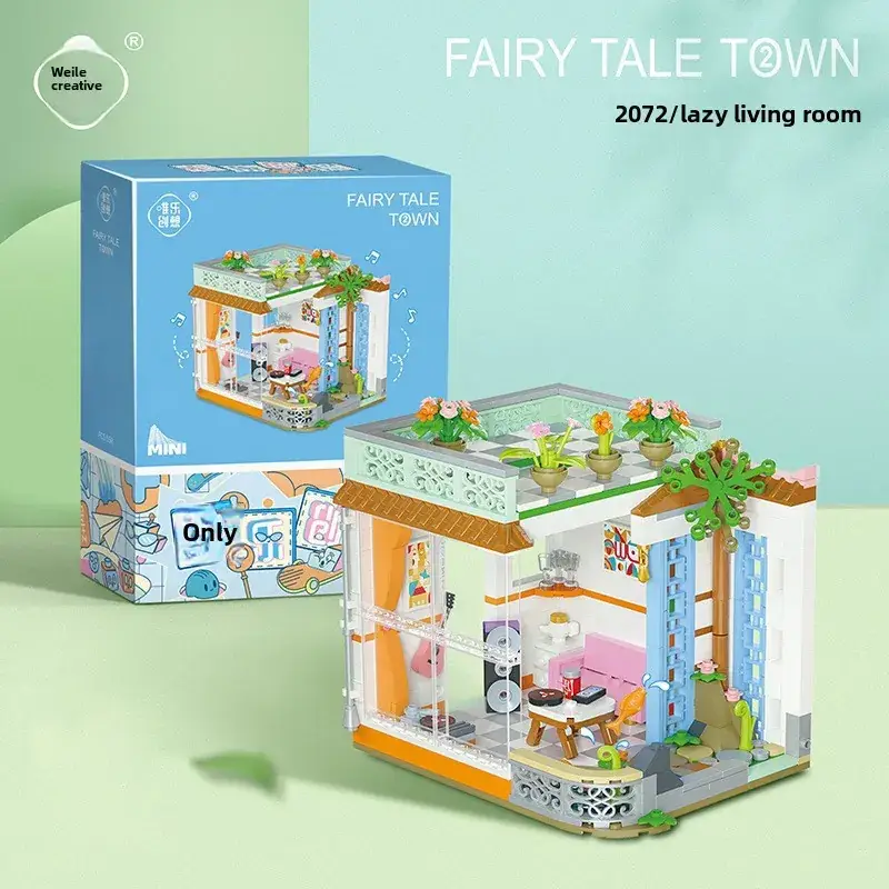 Weile Mini Street View Building Blocks Girl Series City Dessert House Small Gift - Image 10