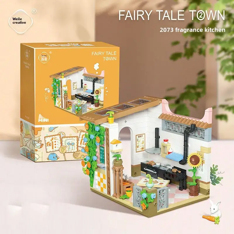 Weile Mini Street View Building Blocks Girl Series City Dessert House Small Gift - Image 11