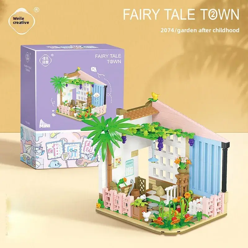 Weile Mini Street View Building Blocks Girl Series City Dessert House Small Gift - Image 12