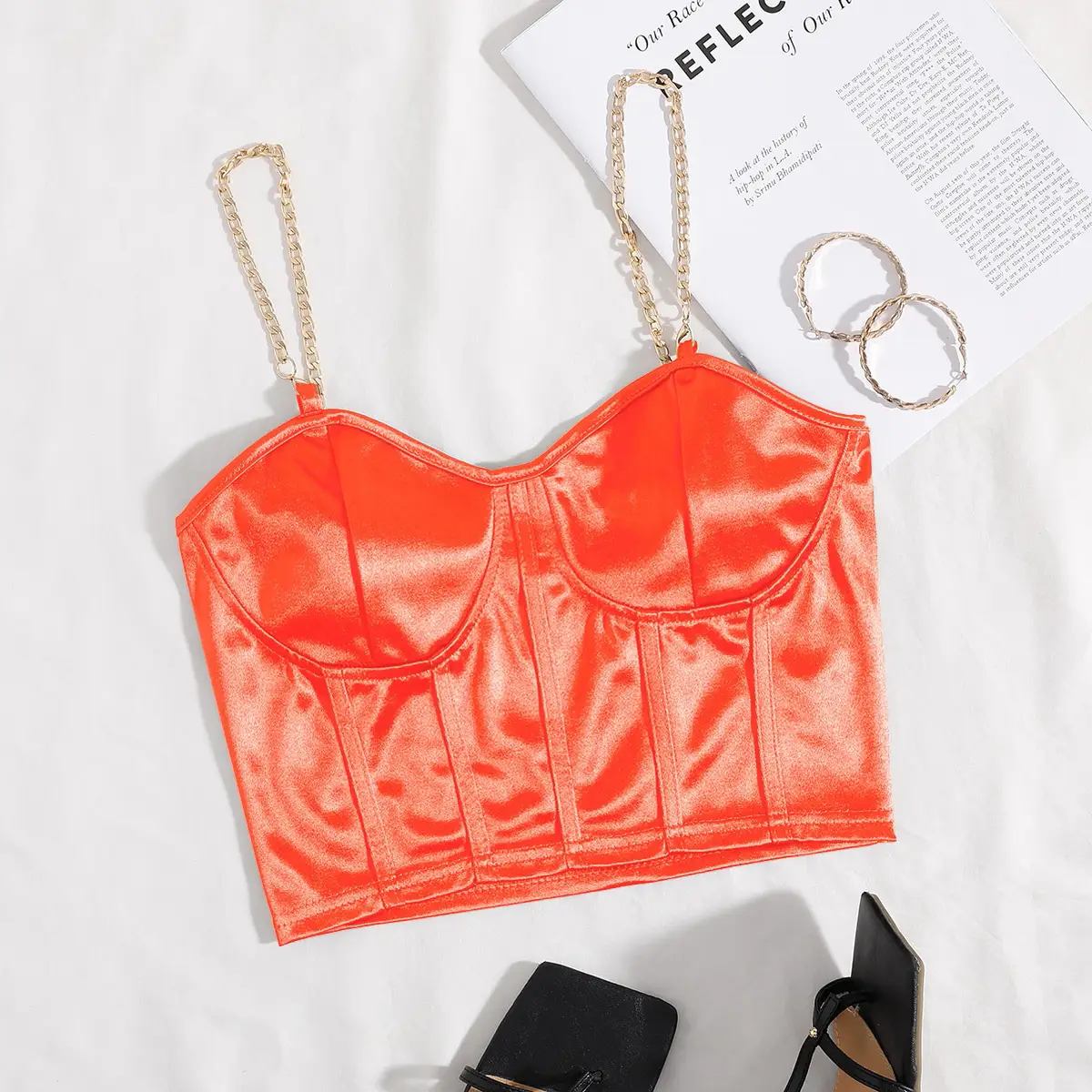White Chain Camisole for Women Solid Color - Image 8