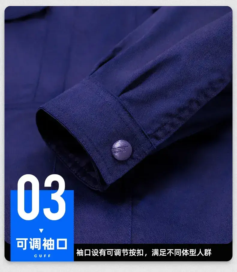 Men's Welding Protective Work Suit Grey Spring Autumn — feature 10