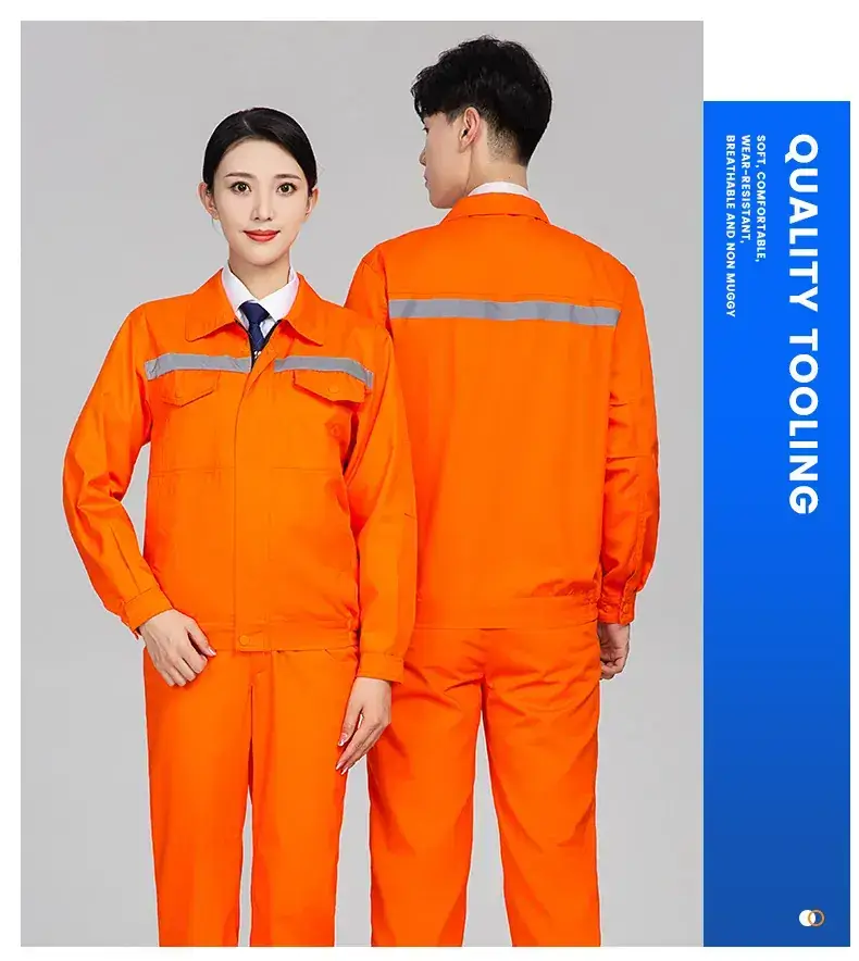 Men's Welding Protective Work Suit Grey Spring Autumn — feature 19