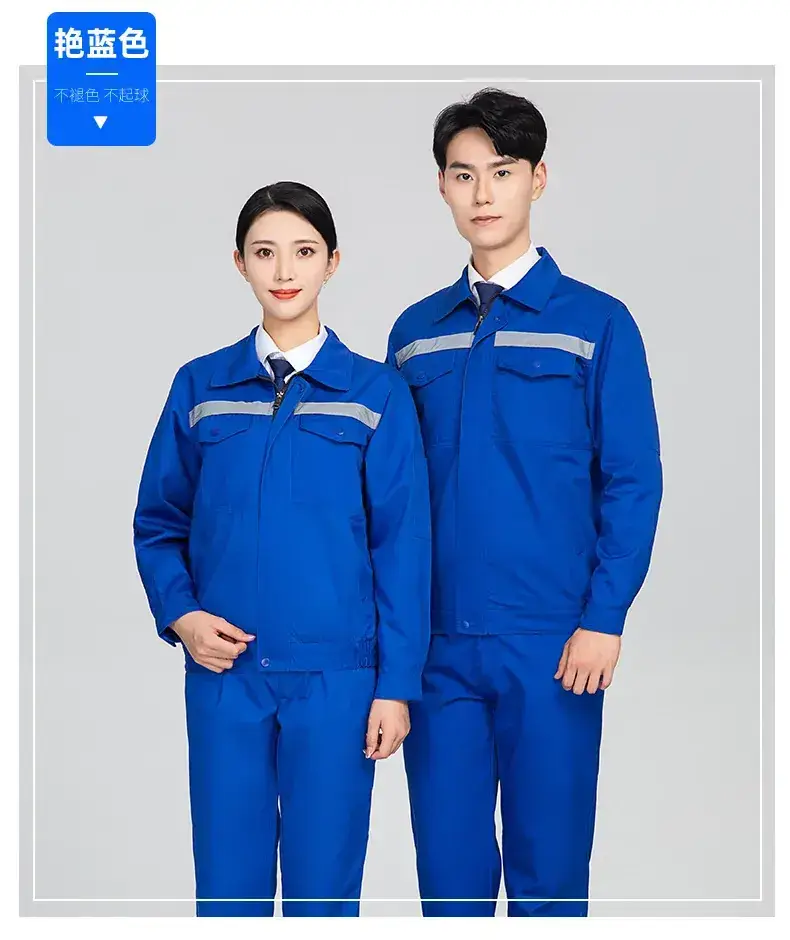 Men's Welding Protective Work Suit Grey Spring Autumn — feature 20