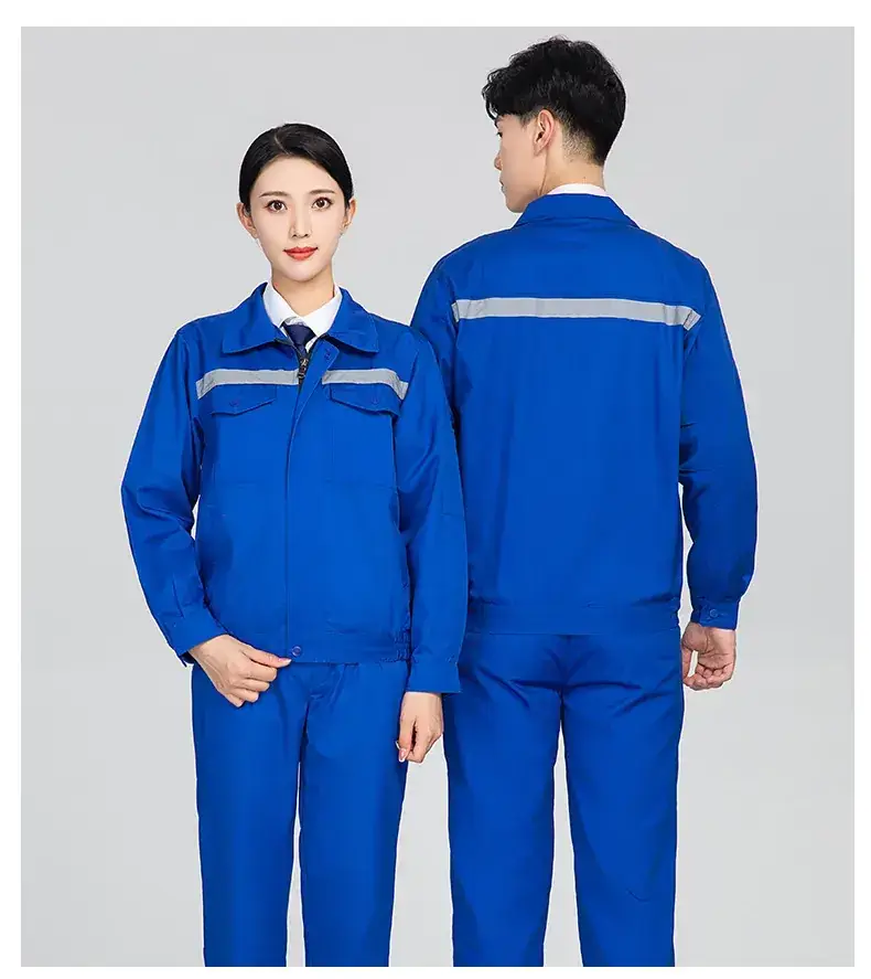 Men's Welding Protective Work Suit Grey Spring Autumn — feature 21