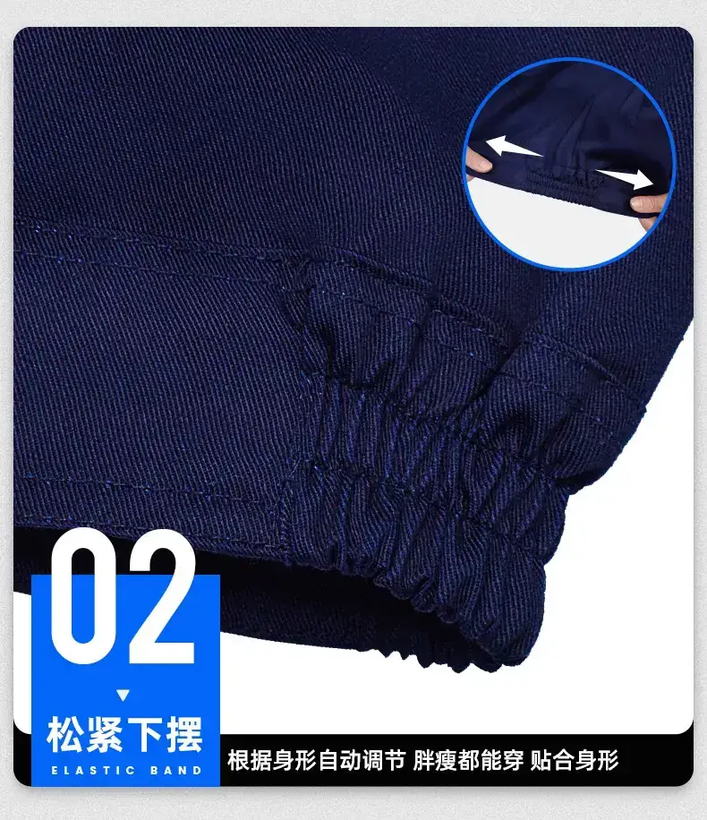 Men's Welding Protective Work Suit Grey Spring Autumn — feature 9