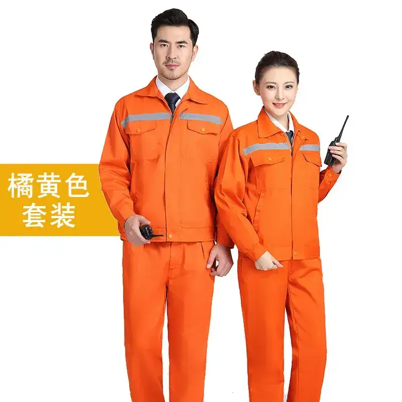 Men's Welding Protective Work Suit Grey Spring Autumn