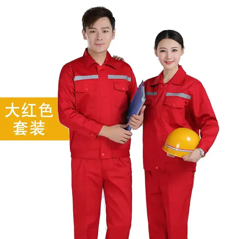 Men's Welding Protective Work Suit Grey Spring Autumn
