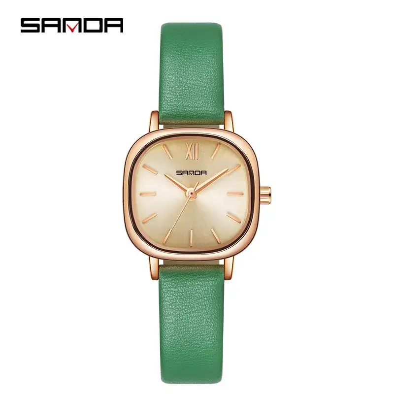 Sanda Women's Quartz Watch with Gold, Black, Green & Rose Gold Bands - Image 2