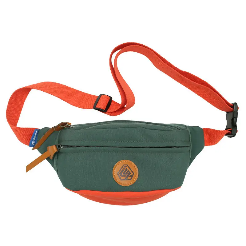 Men's Black Red Crossbody Waist Bag with Adjustable Strap - Image 4